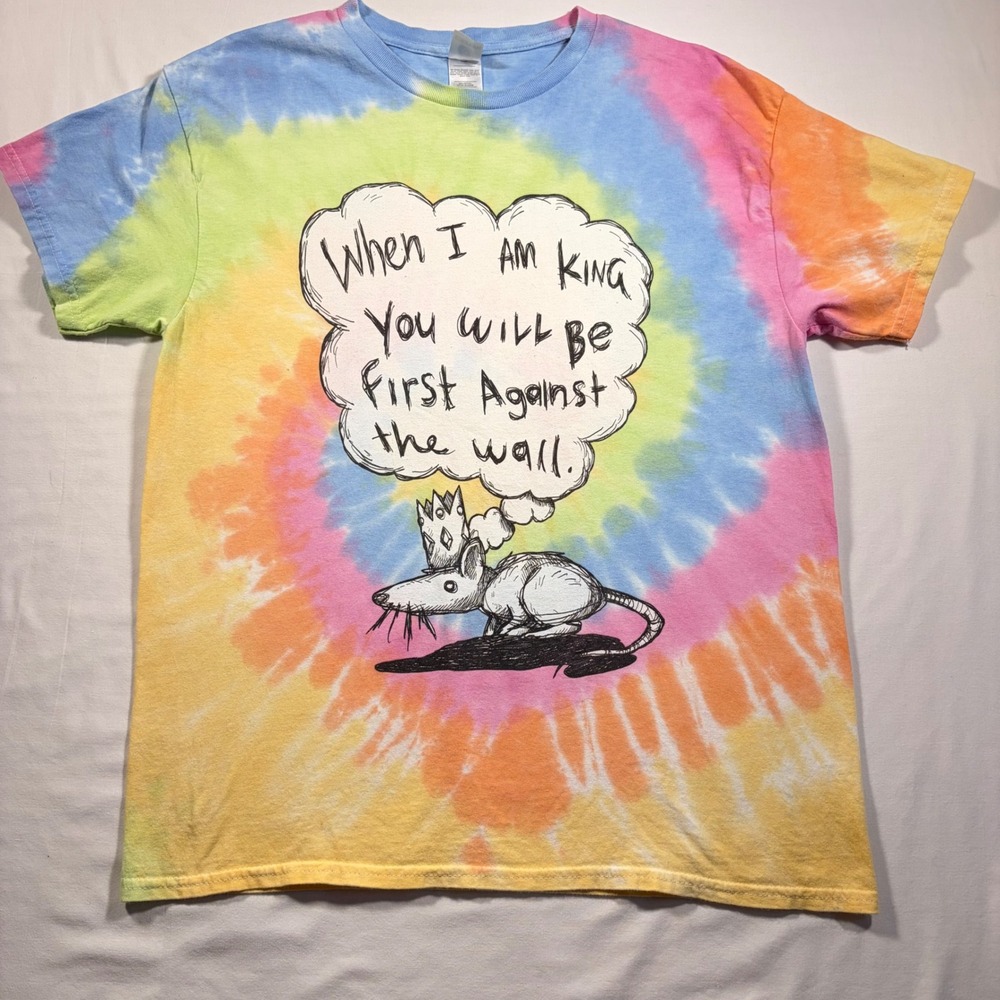 Radiohead Tie Dye T-shirt Large Paranoid Android Lyrics Tee Colortone Indierock